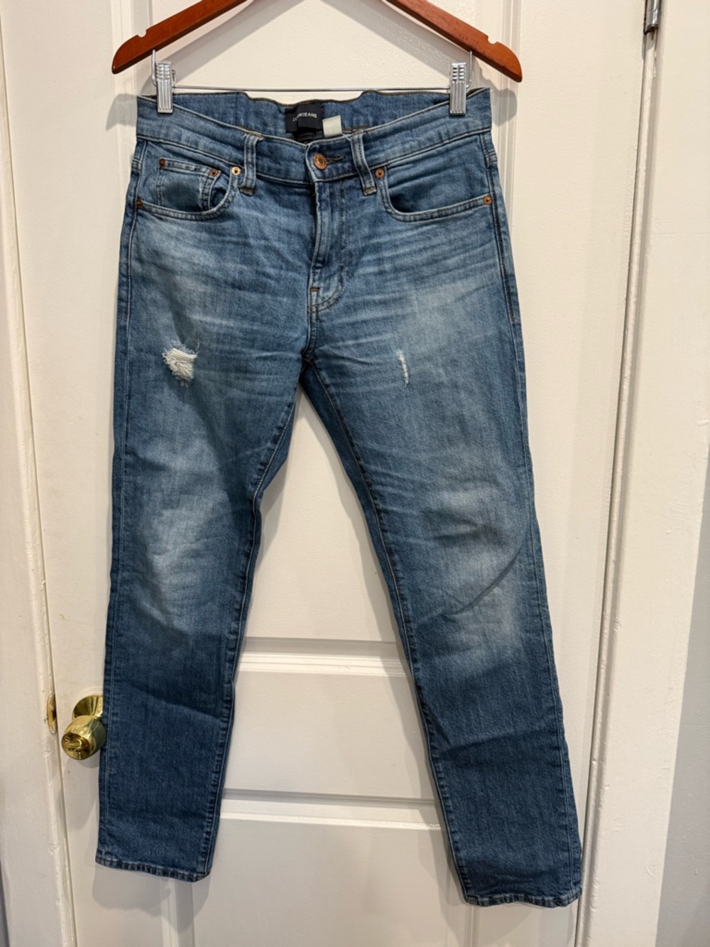 J. Crew Slim Distressed Blue Jeans